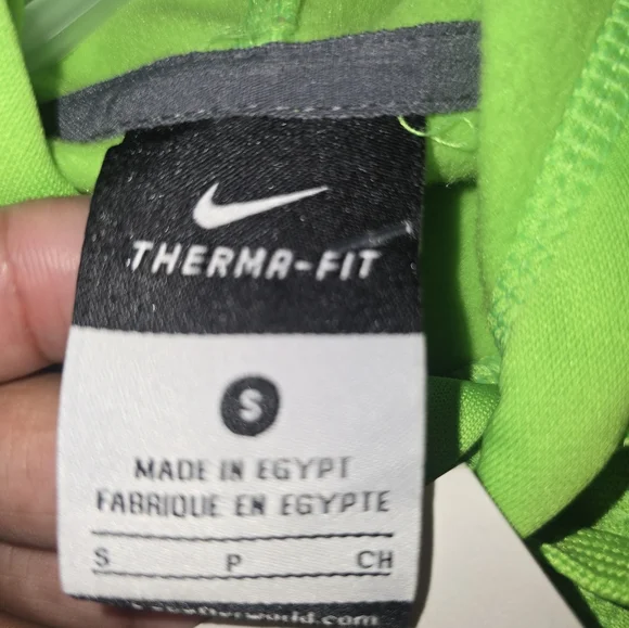 NIKE Mens Therma Fit Pullover Fleece Camo Swoosh Hoodie Sweater Green Small - Picture 6 of 7